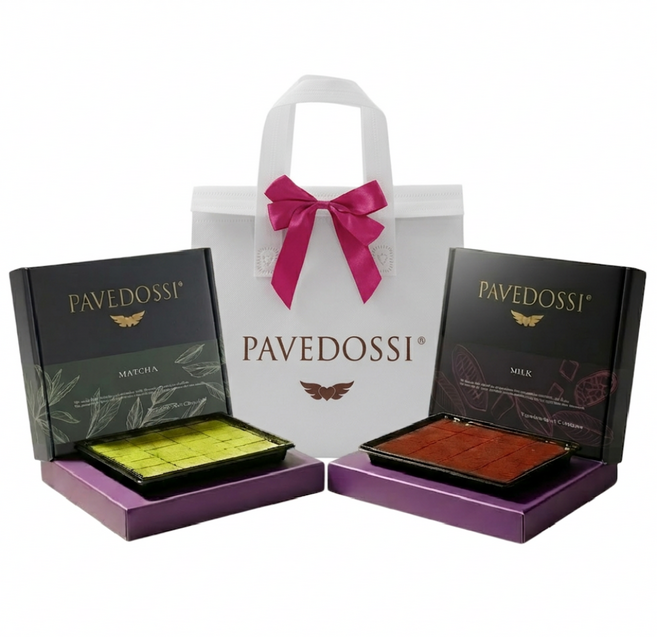 파베도씨] 말차&밀크 파베초콜릿 프랑스 수제 pave 생초콜렛 국산녹차 밀크UP, 261g, 1세트