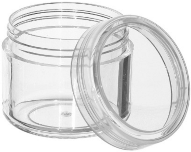 [묶음 1-50] 원형 사각/ps 투명크림용기 3-20g 허브스프레이공병, ps 투명크림용기 투명캡, 1개