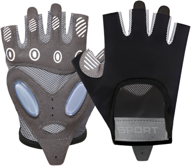 여성용 충격완화 미끄럼방지 통기성 좋은 피트니스 헬스장갑, 블랙