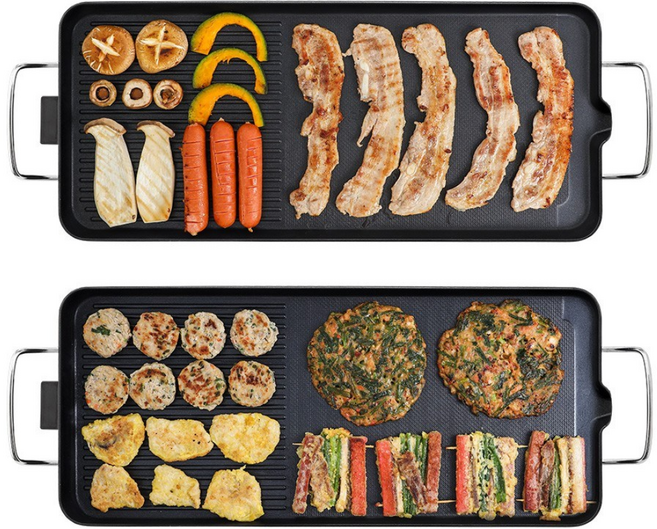 키친아트 허브 2IN1 그랜드 와이드 전기그릴 66cm, KSJ-1760EG