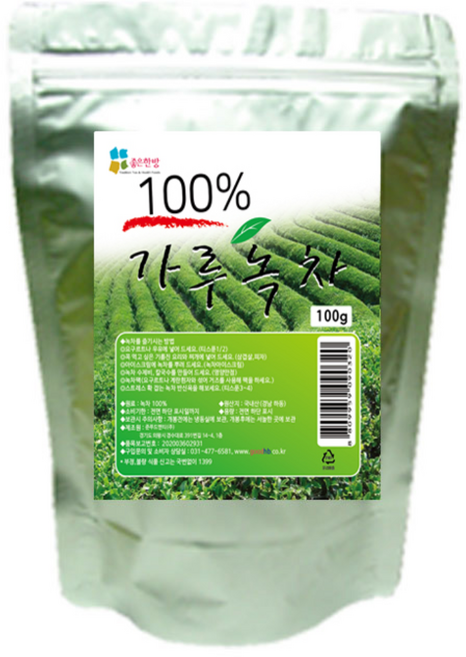 지리산 하동 녹차가루, 1개, 1개입, 100g