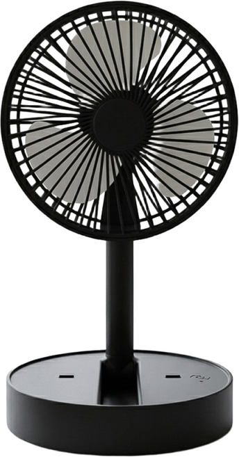 무선 선풍기 접이식 탁상용 높이 조절 BLDC 서큘레이터, 블랙