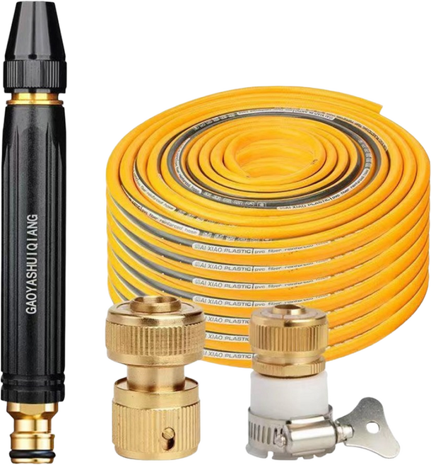 라라공방 원예 세차 화장실 베란다 고압 분사 호스, 1개, 10m