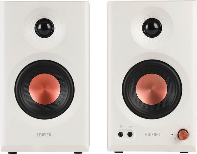 공식 수입 제품 국내 AS 가능 에디파이어 PC-FI 데스크 파이 스튜디오 모니터 스피커, MR3 화이트 (블루투스 스피커), 1개