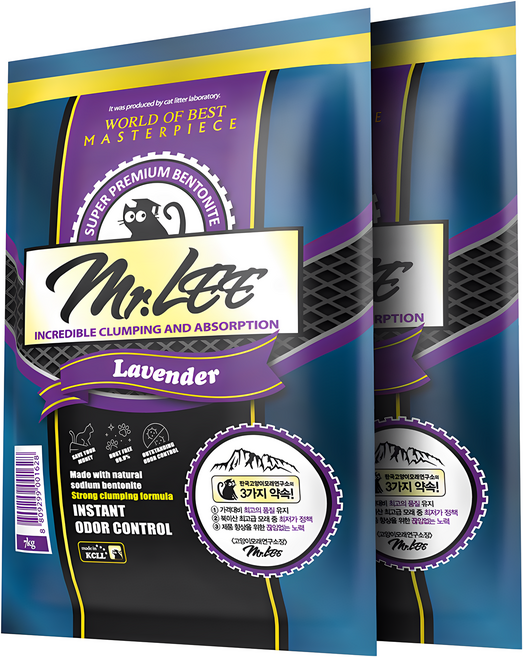 미스터리 고양이 모래, 7kg, 2개, 라벤더