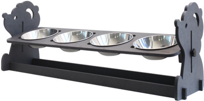 높이 각도조절 애완 밥그릇 4구, A타입 03 비글푸들, 1개