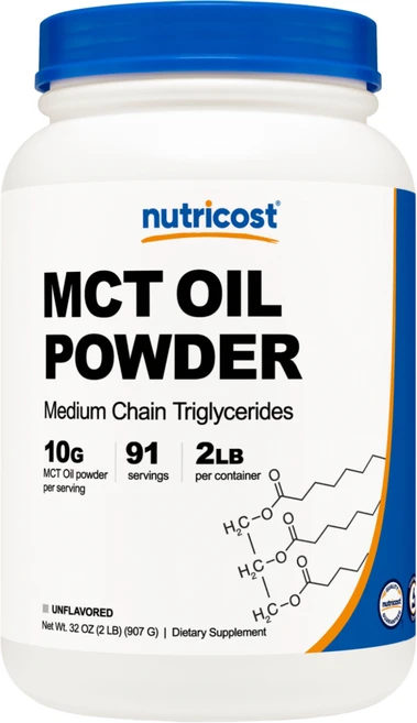 뉴트리코스트 MCT 오일 파우더 언플레이버드, 1개, 907g - 쿠팡