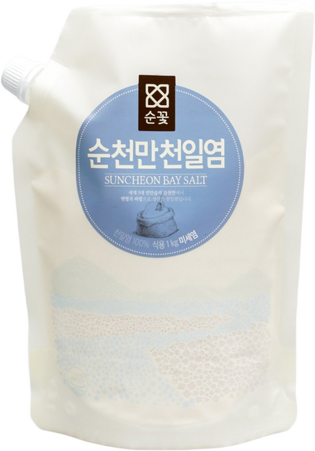 순꽃 순천만천일염 미세염 HACCP 우수천일염사용, 1개, 1kg