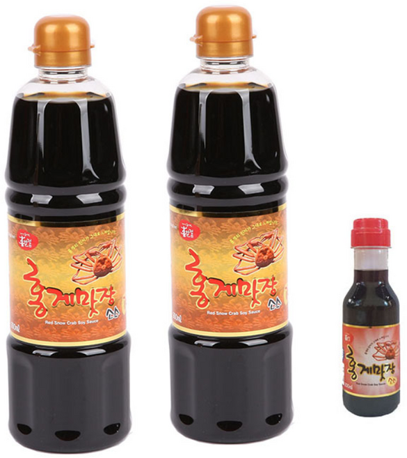 홍일식품 홍게맛장소스골드900ml 2병+200ml 1병, 1세트, 2L