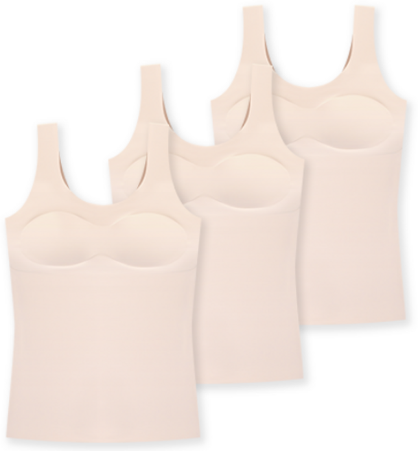[단색브라] 쿨링 브라탑 주니어&하이틴 쉘론 3장 세트 (보온 히트 언더웨어 주니어브라런닝 심리스 무봉제 노와이어 3p 초등브라 키즈 아동 여아 나시)