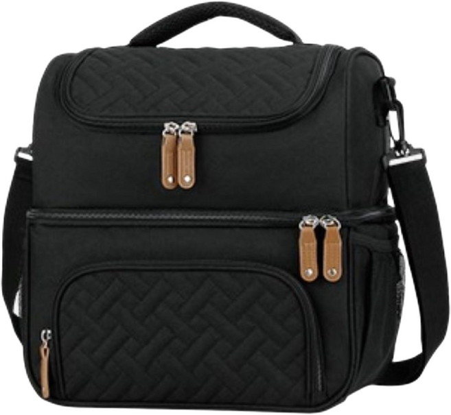 어썸앤유 2단 멀티 보냉가방 아이스가방 쿨러백 블랙 25L, 1개