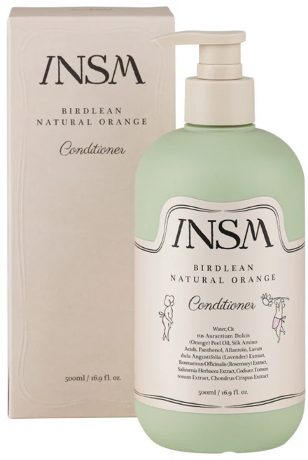 인숨 버들린 네츄럴 오렌지 컨디셔너 500ml (중성컨디셔너 무향료 11종의 해조류와 오렌지껍질오일함유), 1개 - 쿠팡