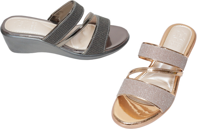 샌드비치 여성 키높이 슬리퍼 편하고 화려한 실내화