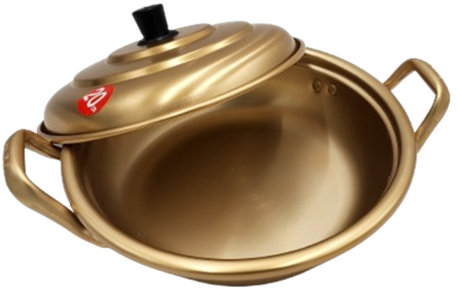 [셰프앤쿡] 국산 양은냄비 황냄비 노란냄비 라면냄비 양수냄비, 낮은전골냄비, 양수 30cm, 1개