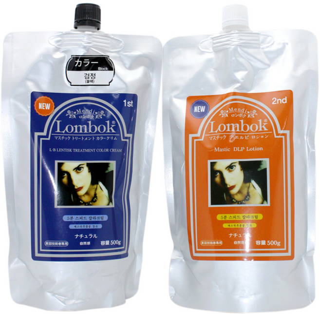 가인 롬복 랜티스 5분 스피드 칼라크림 염색약 1 2제 500ml, 1개