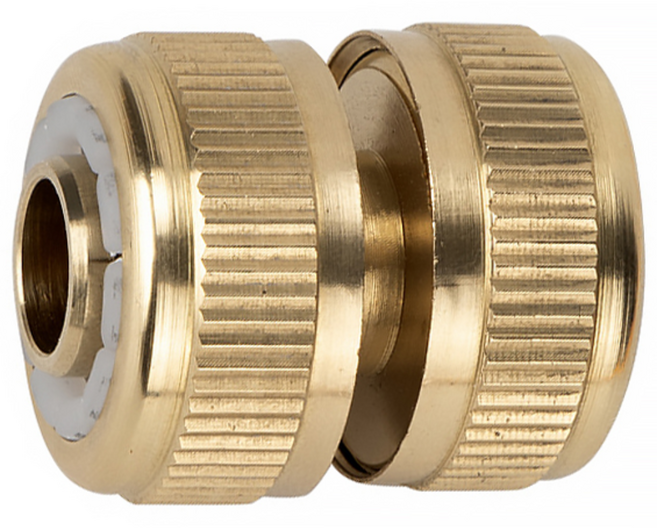 리빙로드 수도꼭지 호스 연결 커넥터 (황동 연결구 단품), 골드, 1개