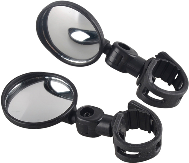 1+1 헬스와미 초경량 각도 조절 자전거 백미러 라이딩 시야보조, 1세트