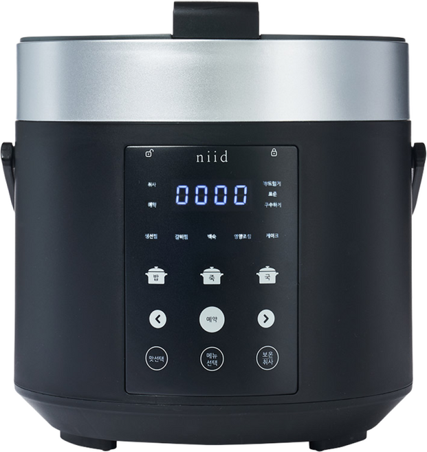 니드 3인용 미니 소형 전기 압력 밥솥 NIID5 블랙, 열판압력(일반), 3~4인용
