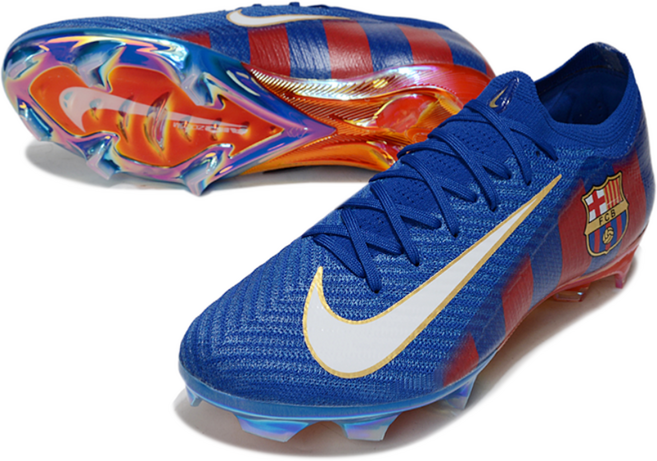 커스텀 슈즈 바르셀로나 줌 머큐리얼 베이퍼 16 엘리트 FG 편안한 착화감과 뛰어난 반발력의 공용 축구화 블루