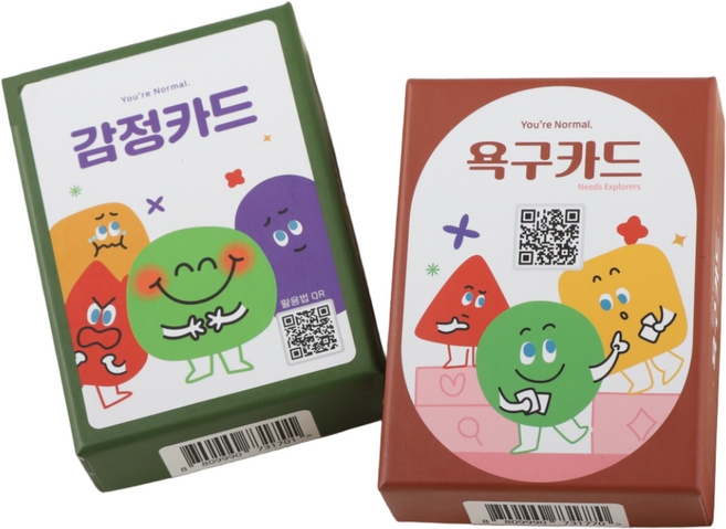 유노랩 감정카드+욕구카드 세트 감정표현 공감소통 심리상담 마음카드 어린이 청소년 성인용, 1개