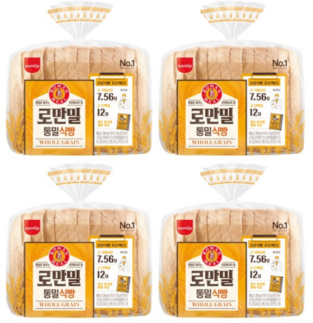 삼립 로만밀통밀식빵, 아이스박스 포장, 1.68kg, 1개