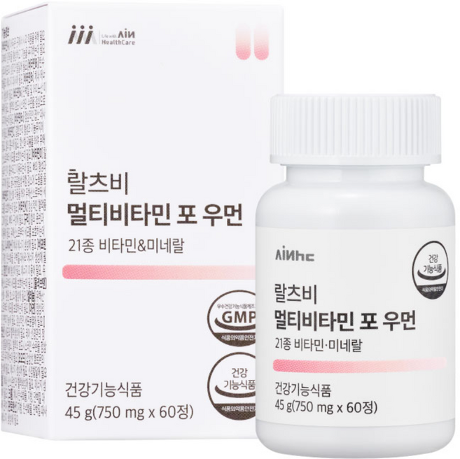 랄츠비 멀티비타민 포 우먼 21종 멀티비타민 미네랄 60정 1개입, 1개