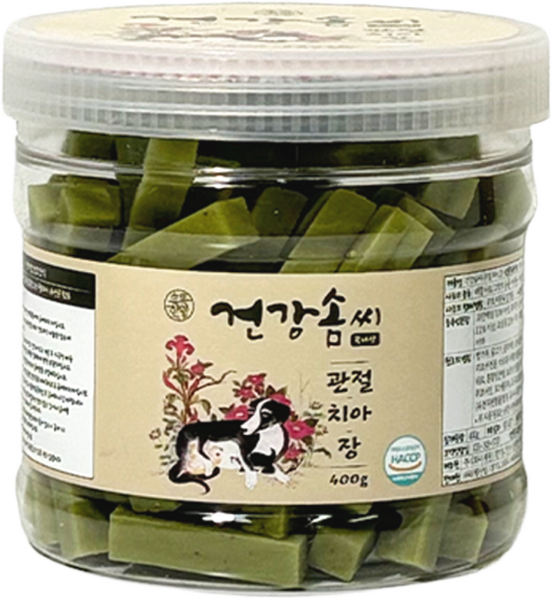 [똑똑한입] 기능성 반려견 간식 건강솜씨 (관절 치아 장) 400g, 1개, 관절 치아 장