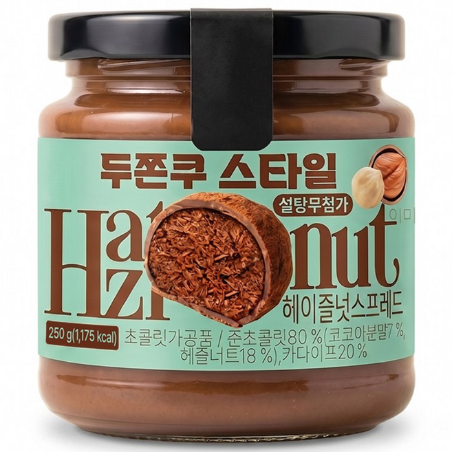 카다이프 20% 함유된 두쫀쿠스타일 헤이즐넛 스프레드 250 g, 1개, 250g