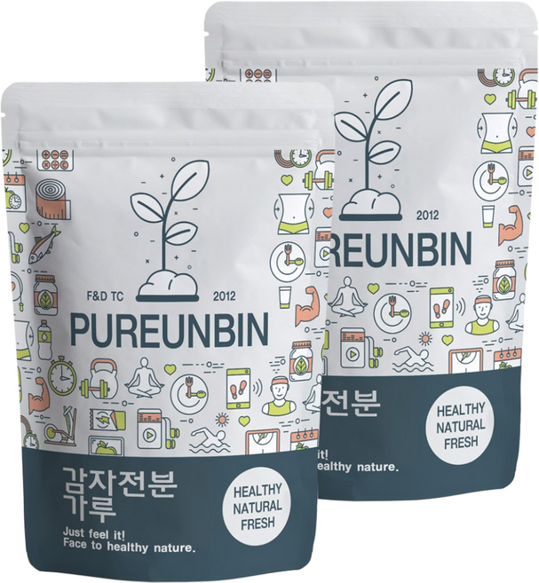 푸른빈 감자 전분 가루 분말, 2개, 1kg