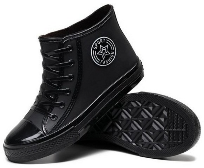 블랙 미끄럼 방지 레인부츠 방수화