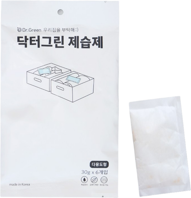 닥터그린 다용도형 실리카겔 제습제 습기제거제, 30g, 60개