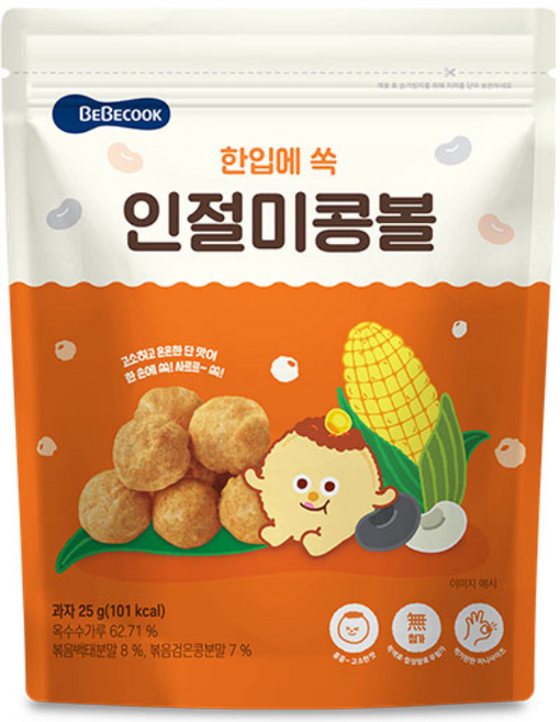 베베쿡 한입에 쏙 인절미 콩볼, 인절미맛, 25g, 1개