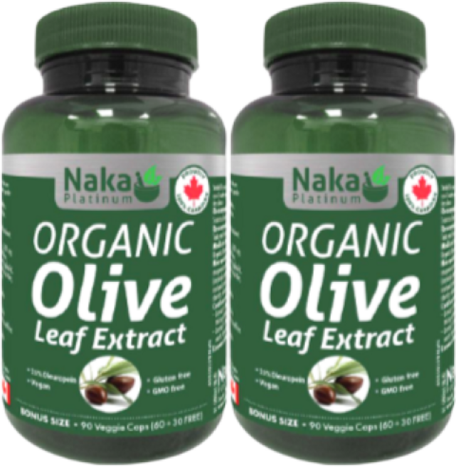 유기농 올리브잎 추출물 500mg 90베지캡슐 올러유러핀 20% 함유 나카 플래티넘 캐나다 직구, 2개, 90정