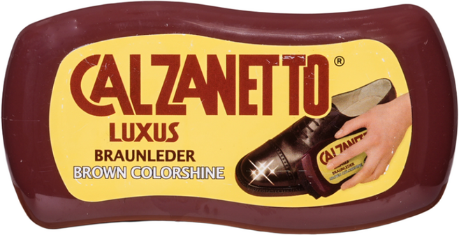 칼자네토 슈샤인 광택 스펀지 구두약, 브라운, 1개