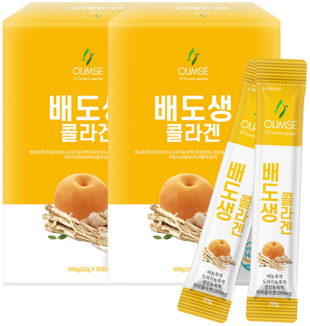 올림새 배도생콜라겐 젤리스틱 20g 저분자피쉬콜라겐, 600g, 2개