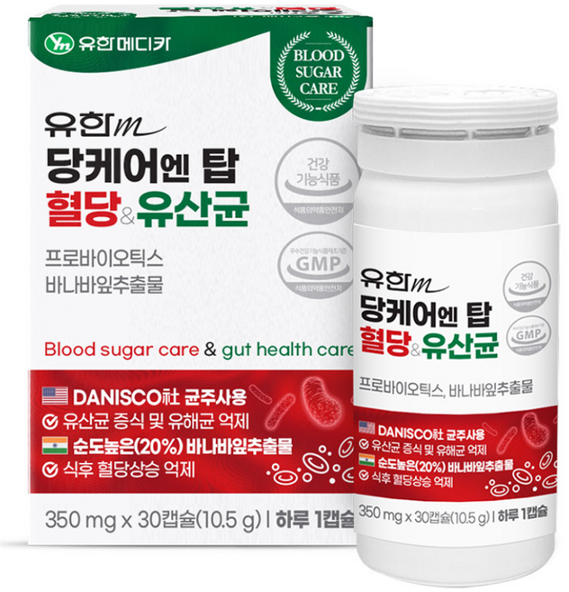 유한메디카 당케어 엔 탑 혈당 유산균 10.5g, 30정, 1개
