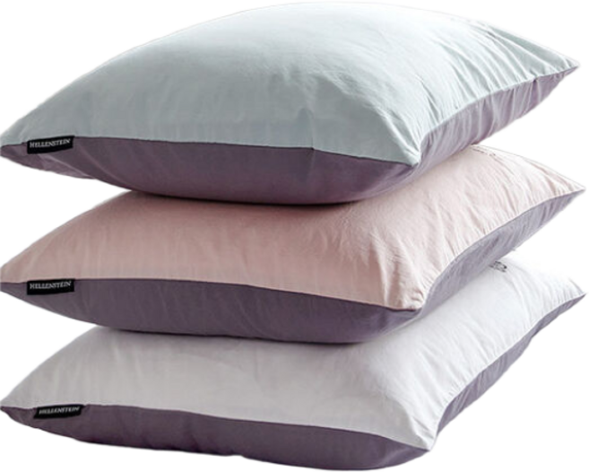 [헬렌스타인] 2개 SET 브리즈워싱 베개커버 50x70, 화이트/그레이