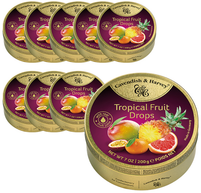 캐빈디쉬앤하비 캔디 트로피칼 과일맛, 200g, 9개