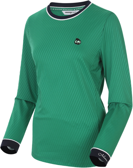 마코 (여성) 라운드넥 배색 티셔츠_MNW1TR71