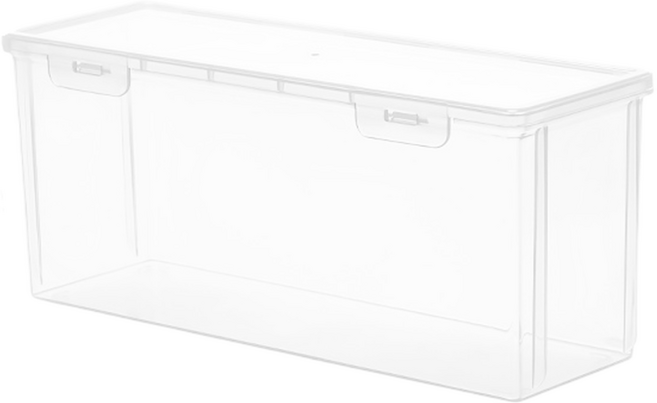 다용도 뚜껑 수납 정리함 박스, 1개, 투명