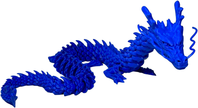 MADE IN KOREA 액션 피규어 구체 관절 3D프린팅 드래곤 피규어 청룡 45cm, 블루, 1개