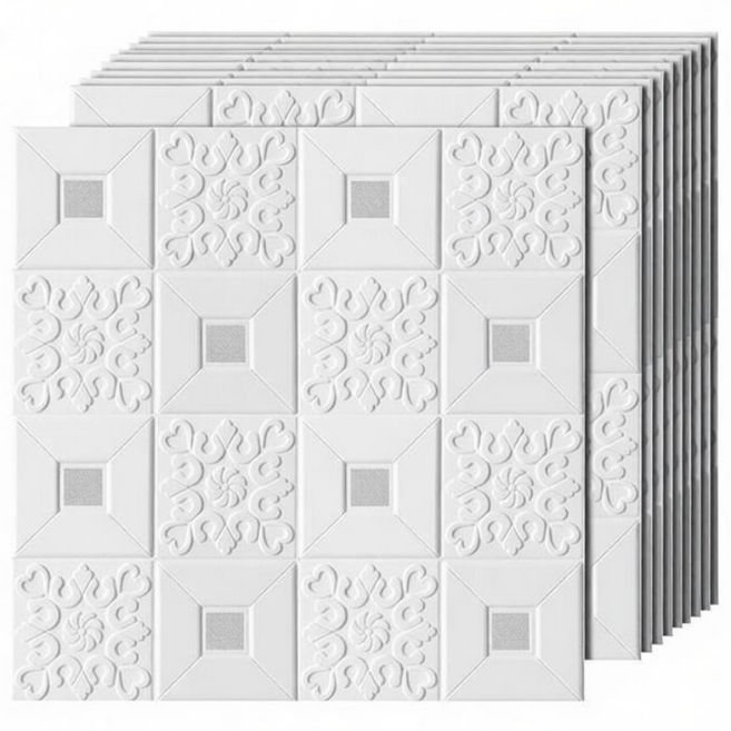 가남 접착식 폼타일 방수 이음새 없는 보온 단열 폼블럭 70cm x 70cm, 10개, 회색