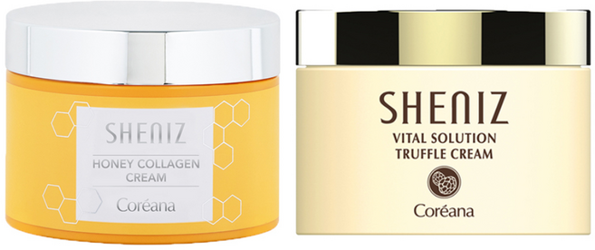 [탄력크림+영양크림] 코리아나 쉬니즈 허니 콜라겐 고보습 탄력크림 100ml + 산뜻 촉촉 트러플 영양크림 100ml, 1세트