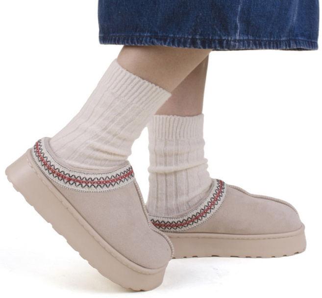 네이쳐솔 nature sole 여성 어기 팝 털 슬리퍼