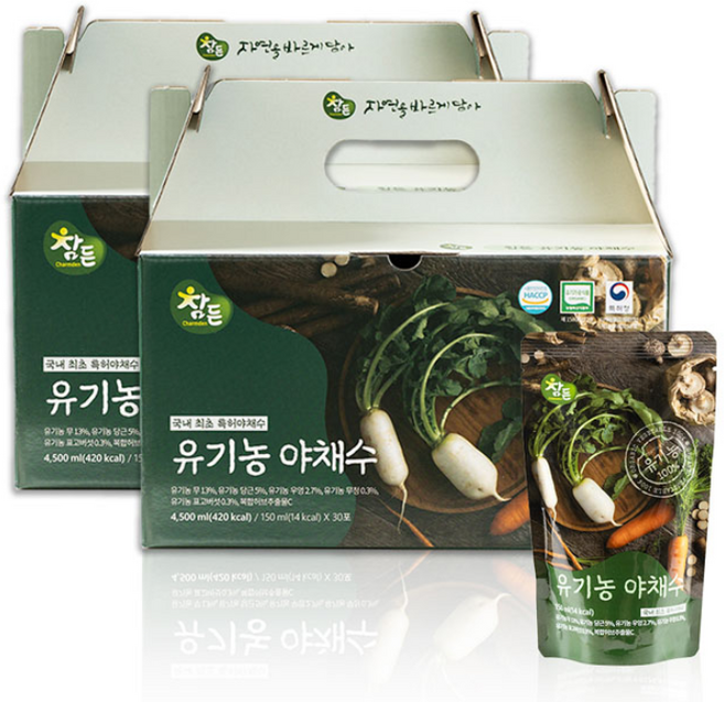 참든 유기농 야채수 150ml 60개