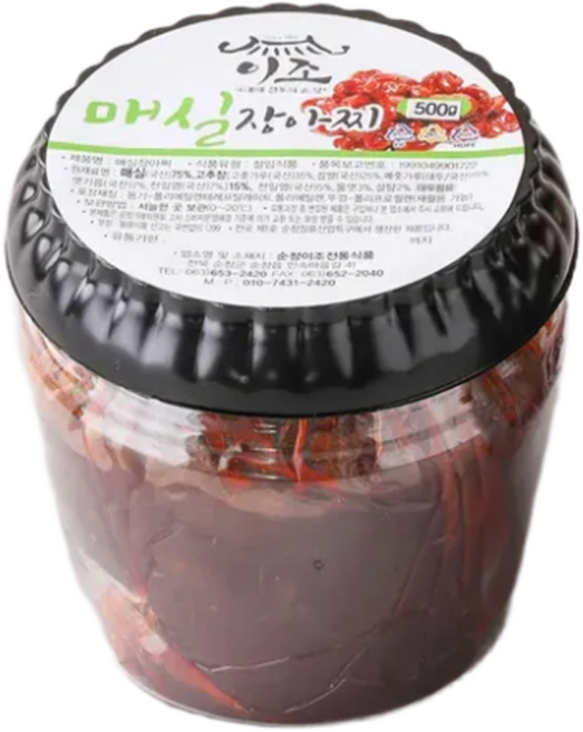 이조전통식품 양념 매실 장아찌 + 사은품 증정, 500g, 1개