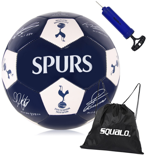 비바스포츠 토트넘홋스퍼 사인 축구공 네이비 TT04, TT04 + SQ 공 가방 & 공 펌프, 1개