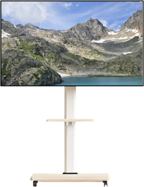 스탠드마리 이동식TV스탠드 24-65인치 25KG, 우드, 1개