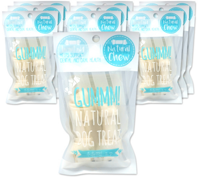 GUMMM 강아지 가죽껌 2p, 우유, 50g, 10개