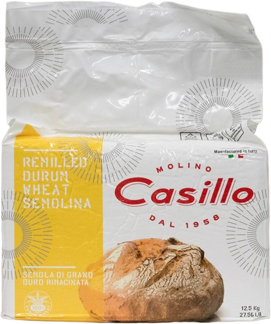 카실로 세몰리나 듀럼밀 이탈리아 밀가루 덧가루 베이킹 제빵 <진공포장> (CASILLO), 12.5kg, 1개